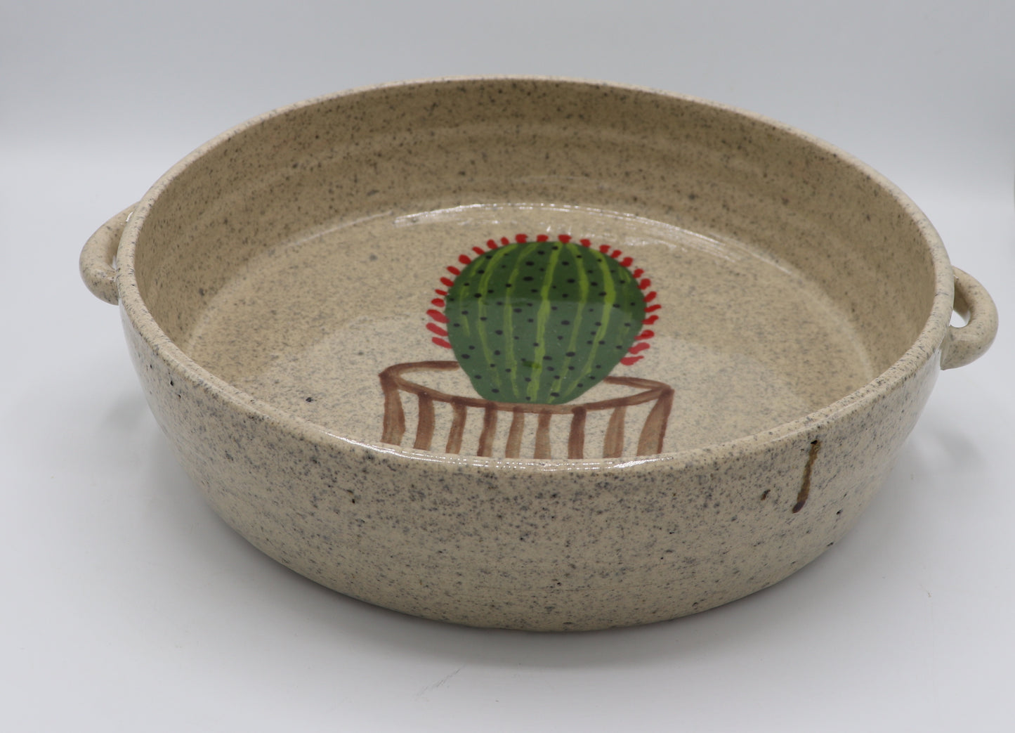Rustic 11” ceramic casserole - Unique dessert stoneware