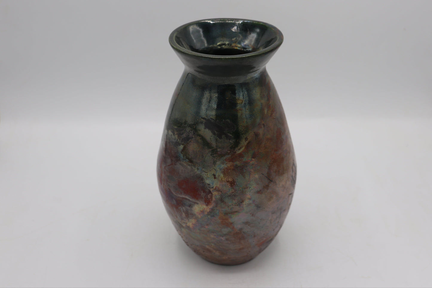 Handmade Raku Vase in a Cassiopeia Raku Glaze