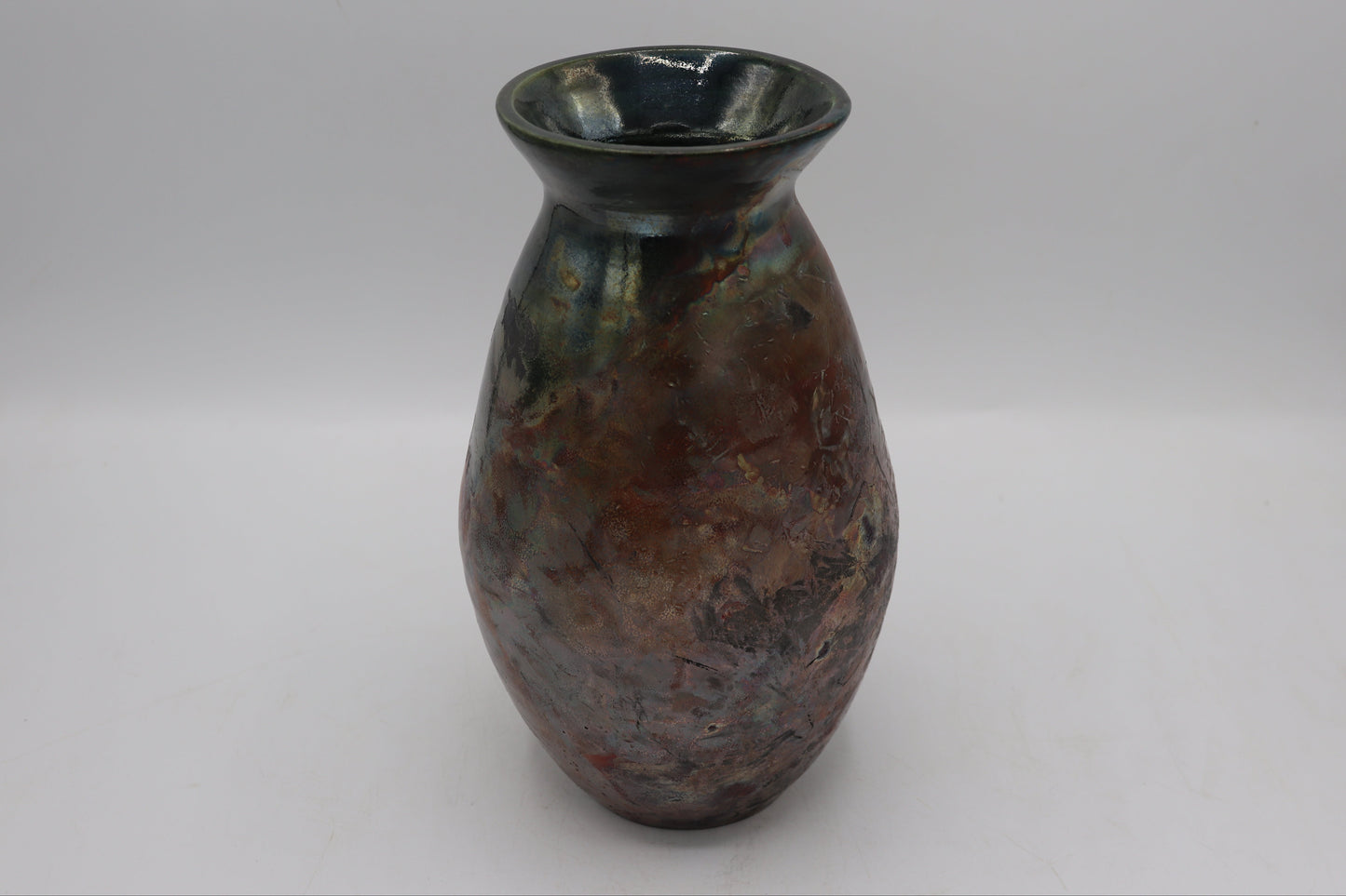 Handmade Raku Vase in a Cassiopeia Raku Glaze