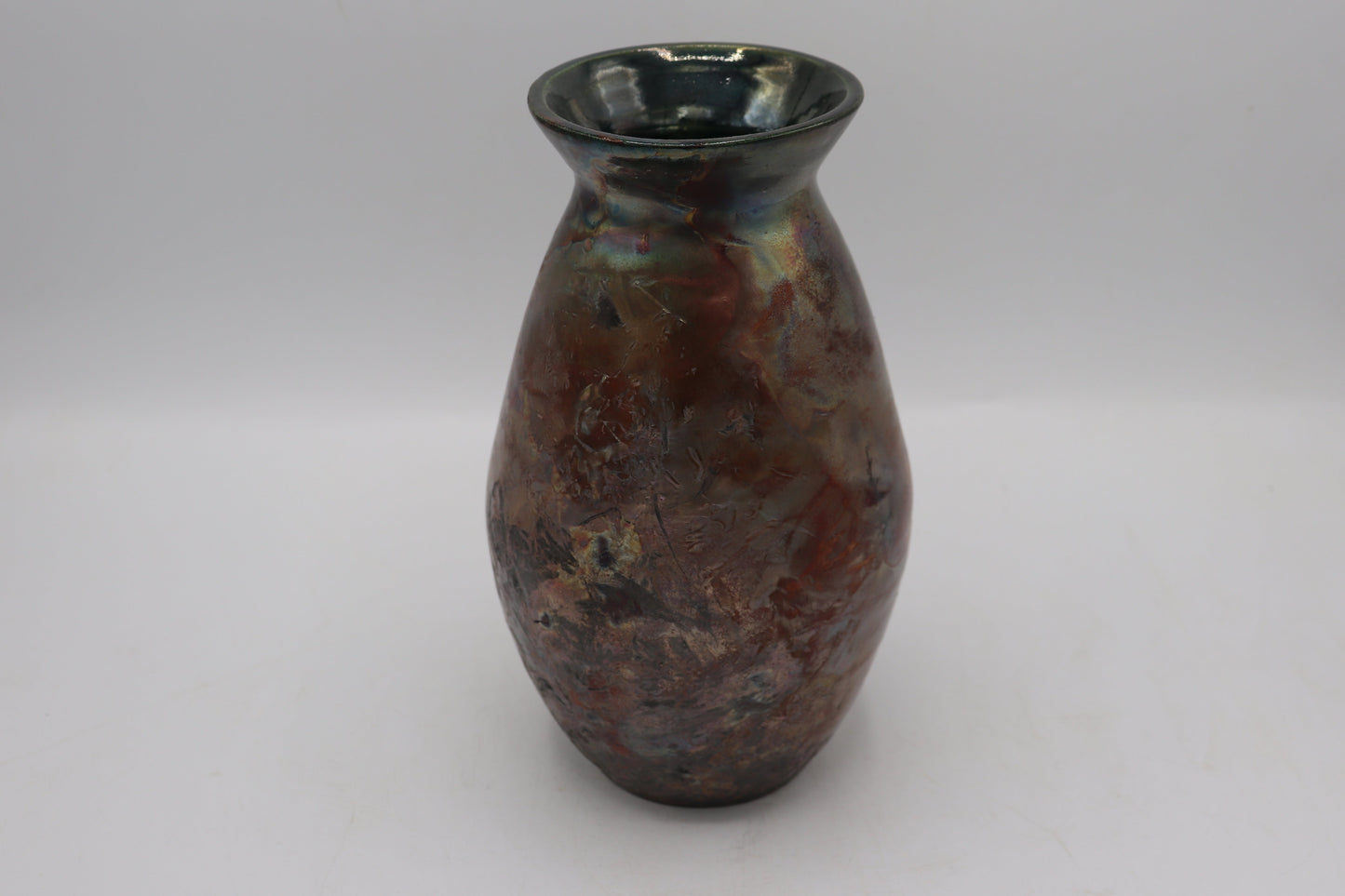 Handmade Raku Vase in a Cassiopeia Raku Glaze