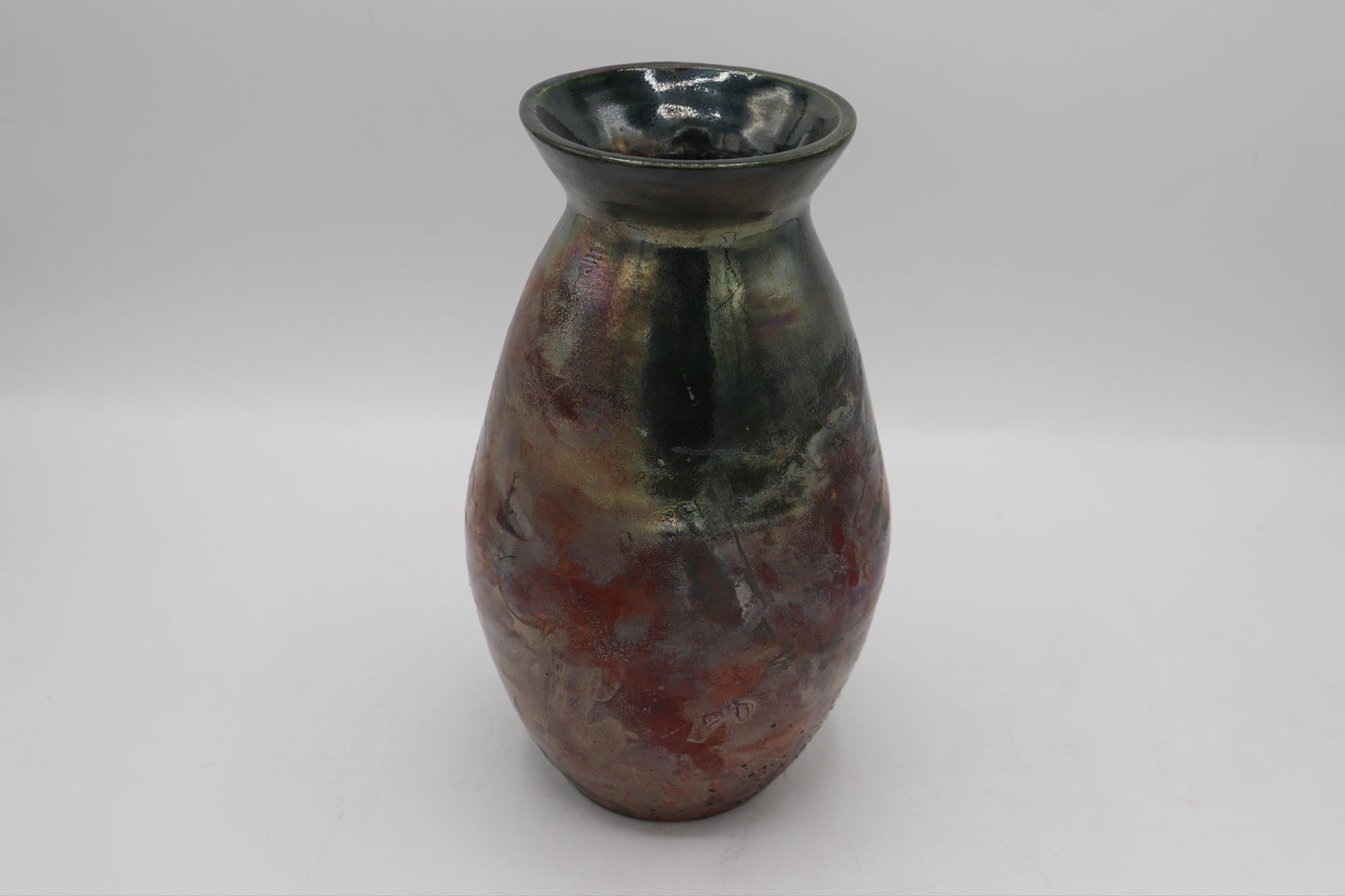 Handmade Raku Vase in a Cassiopeia Raku Glaze
