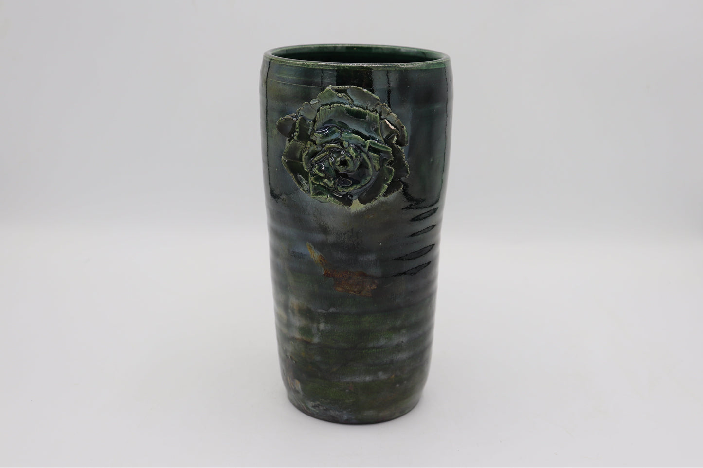 Handmade Raku Vase in a Cassiopeia Raku Glaze