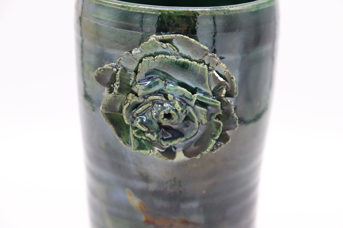 Handmade Raku Vase in a Cassiopeia Raku Glaze