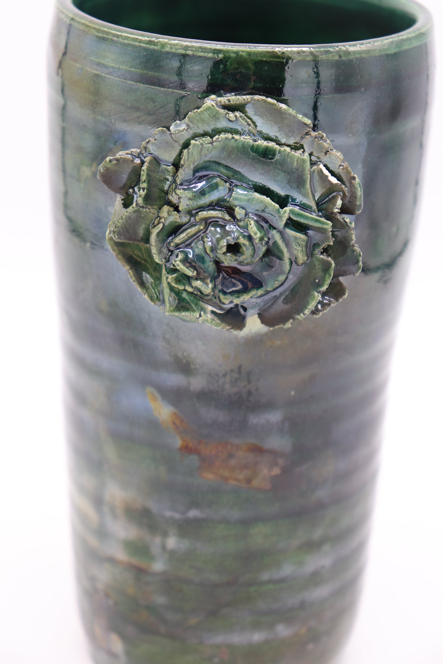 Handmade Raku Vase in a Cassiopeia Raku Glaze