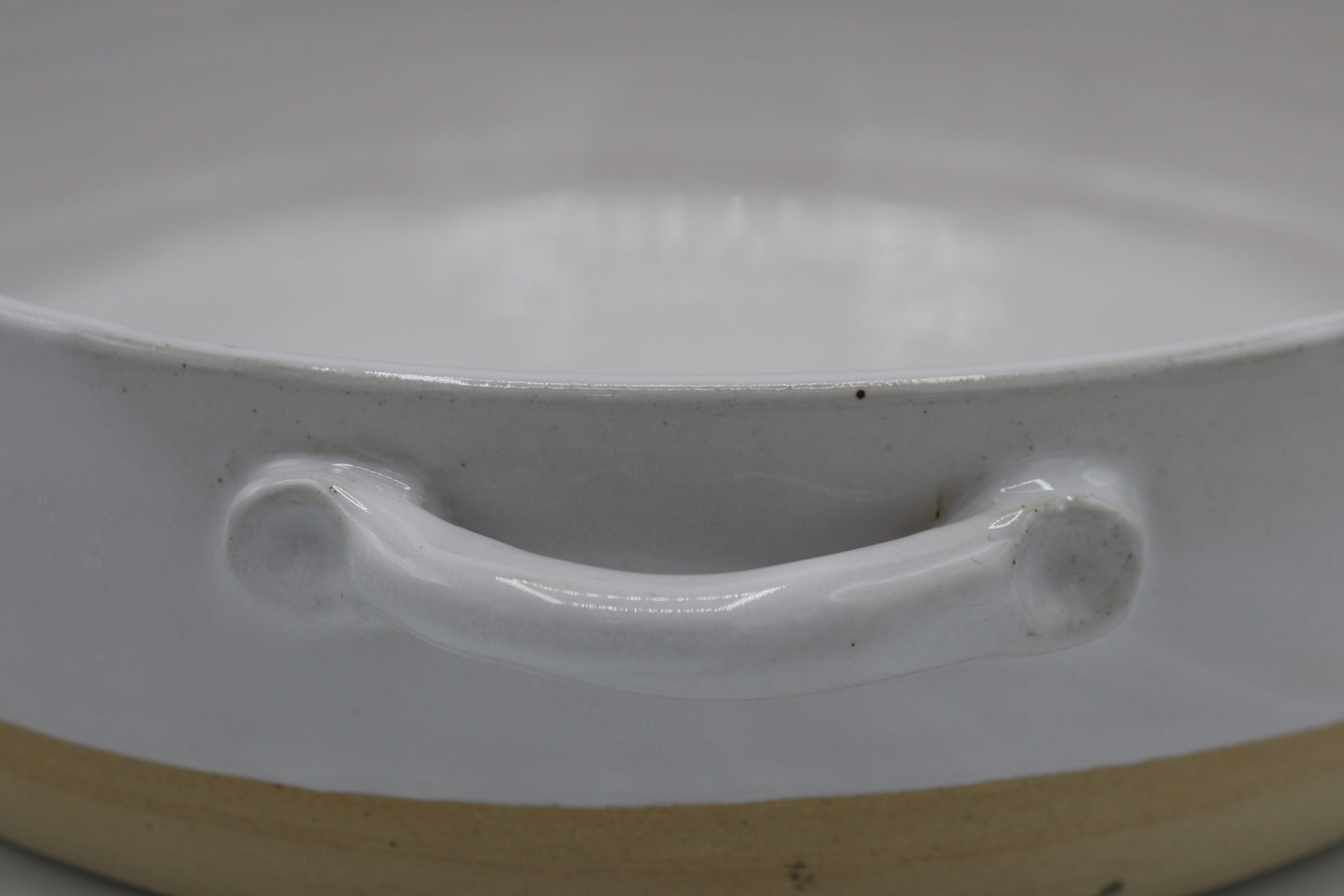 Rustic 9” ceramic casserole and salad bowl