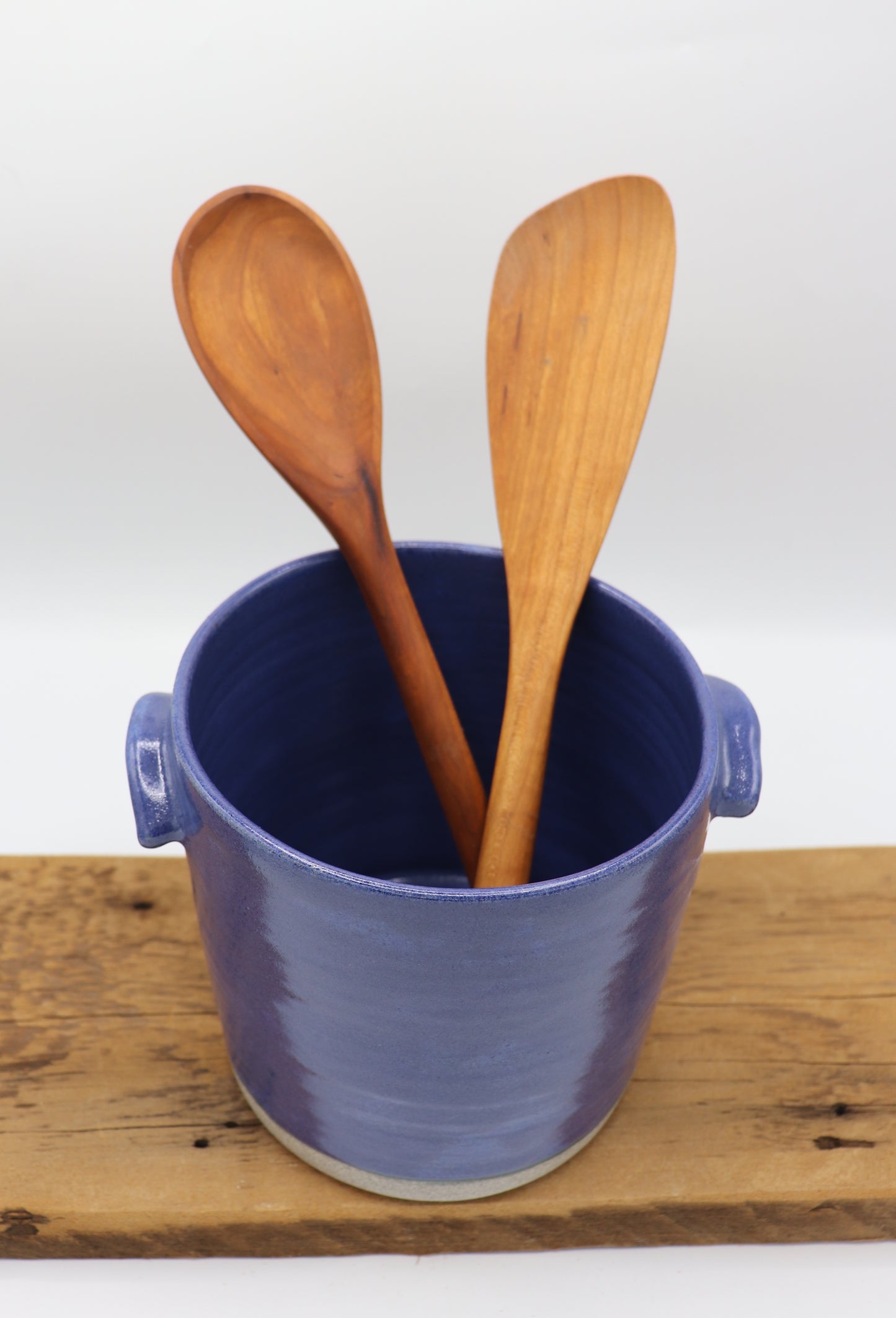 Utensil holder- grey stoneware - Color of your choice