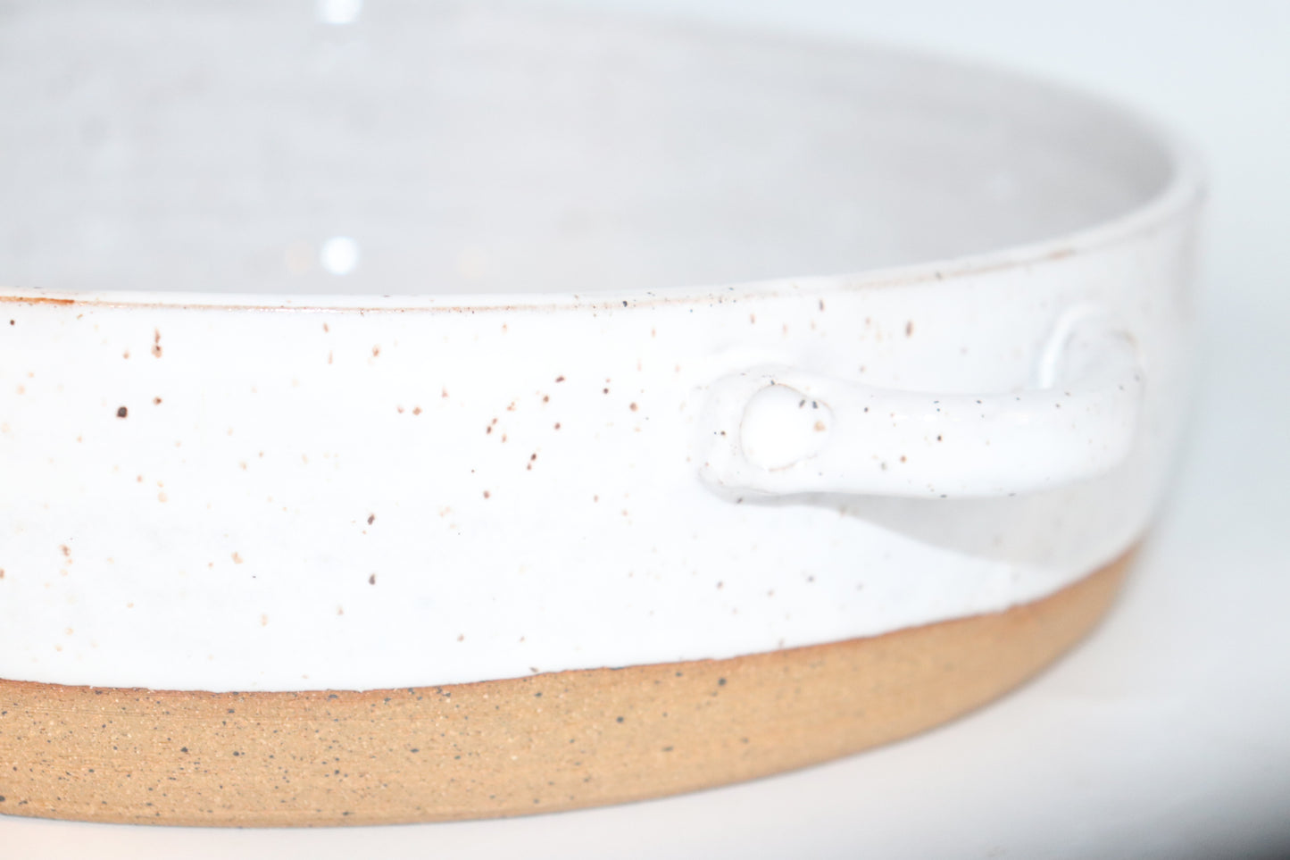 Rustic 9” ceramic casserole and salad bowl