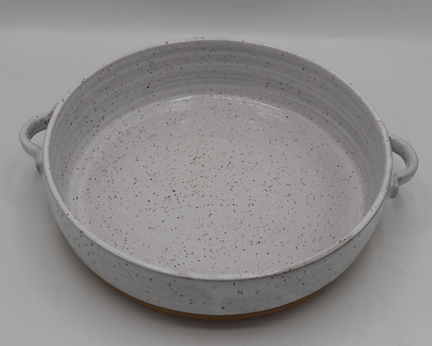 Rustic 9” ceramic casserole and salad bowl