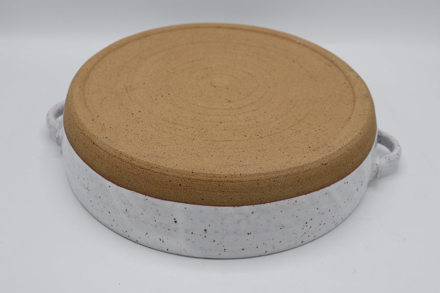 Rustic 9” ceramic casserole and salad bowl