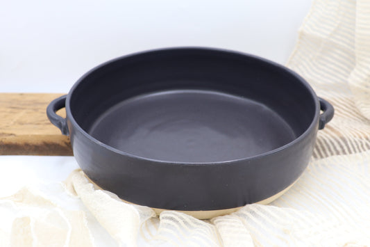10.2" round pottery casserole
