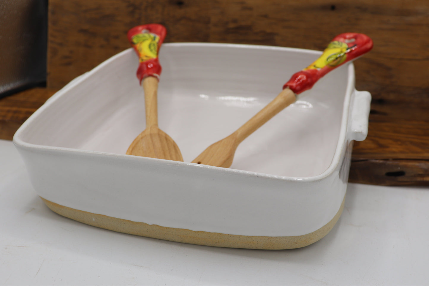 Square Casserole Dish, Rustic 9" X 9" Large