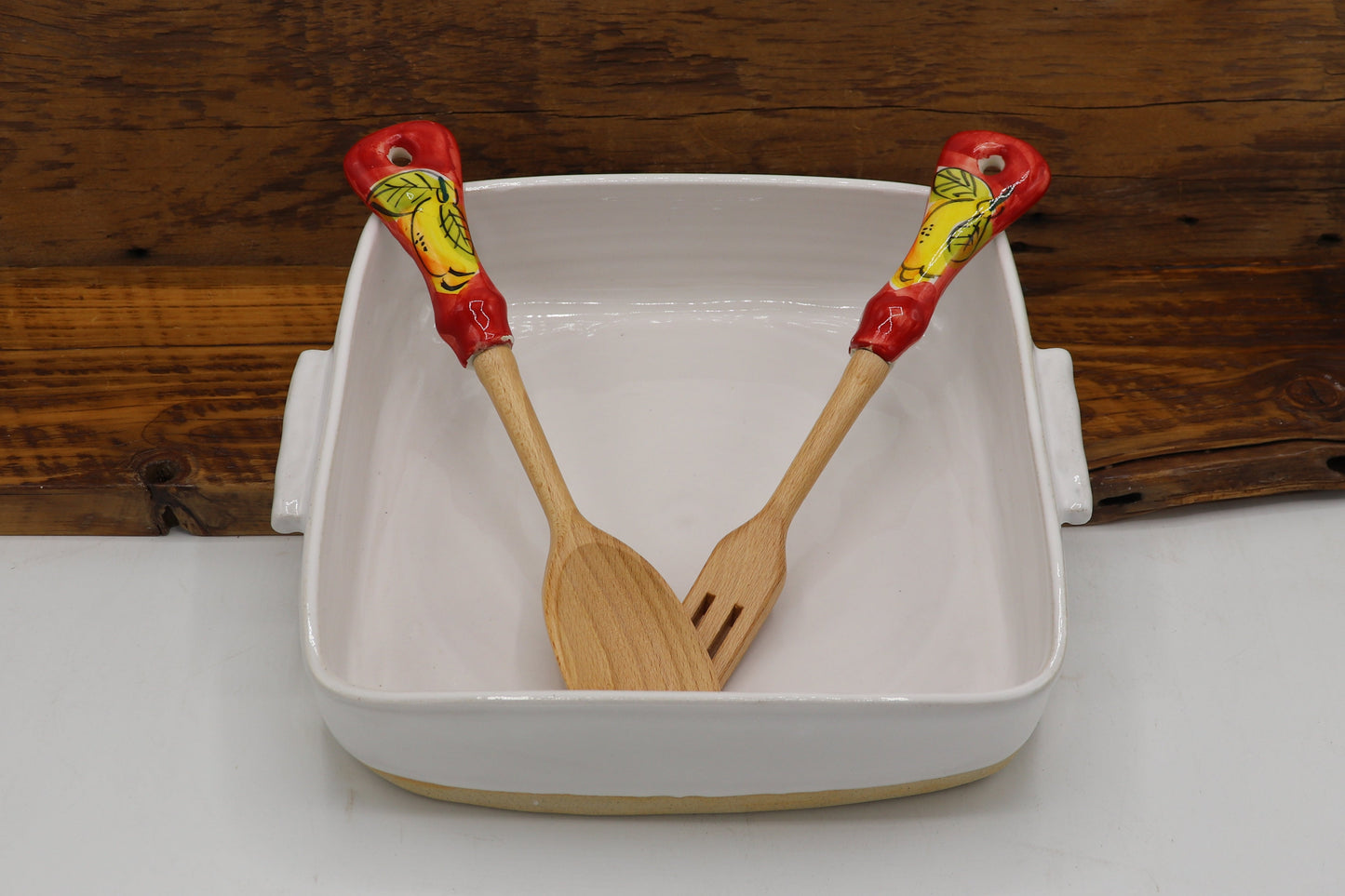 Square Casserole Dish, Rustic 9" X 9" Large