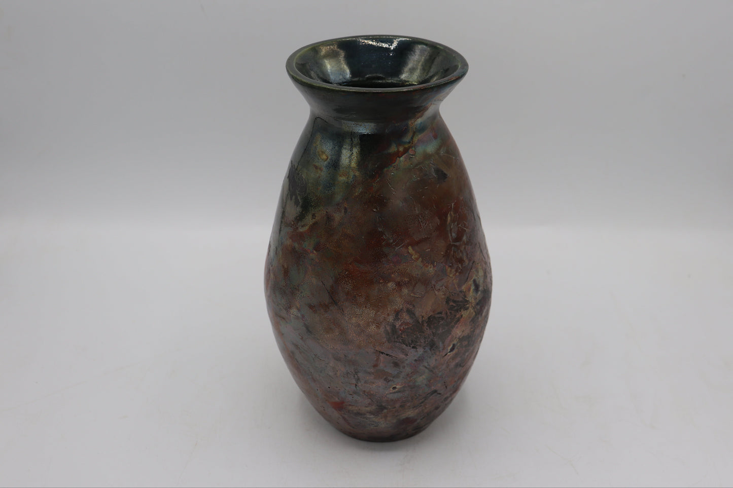 Handmade Raku Vase in a Cassiopeia Raku Glaze