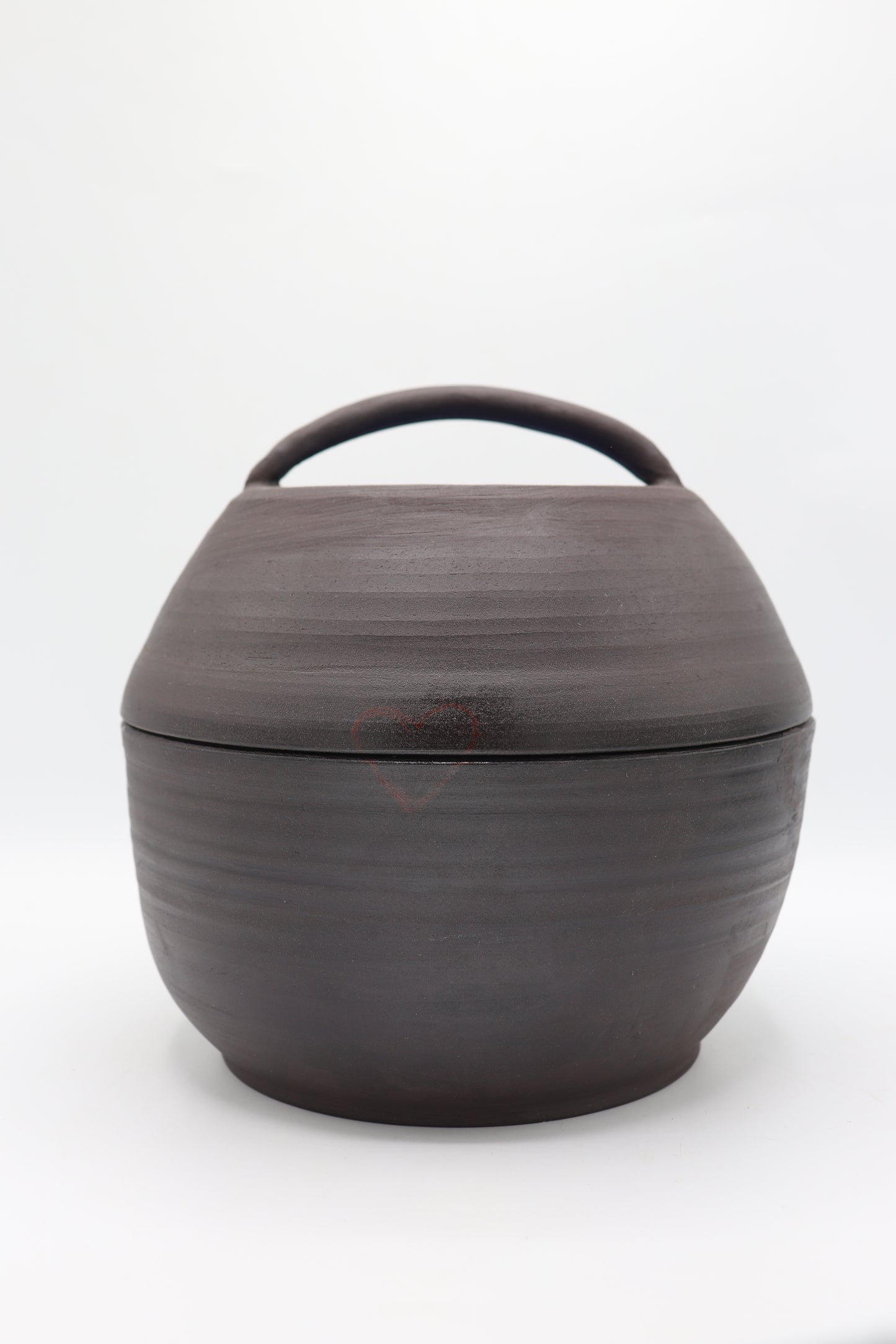 Bread pot - handmade black stoneware