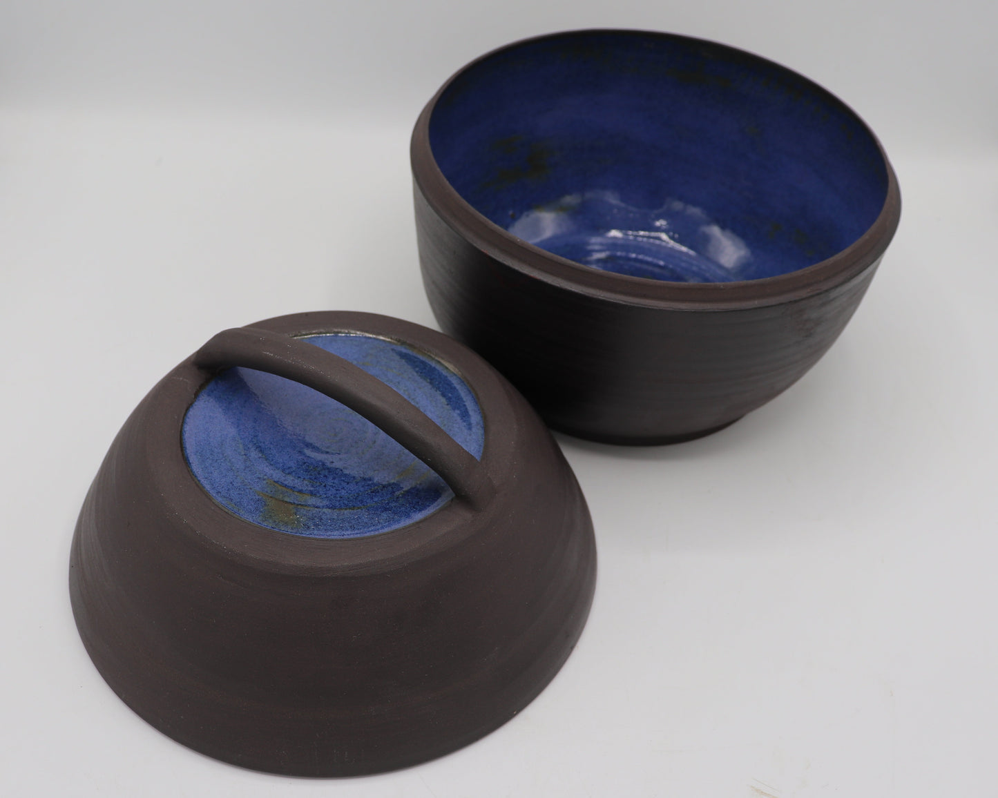 Bread pot - handmade black stoneware
