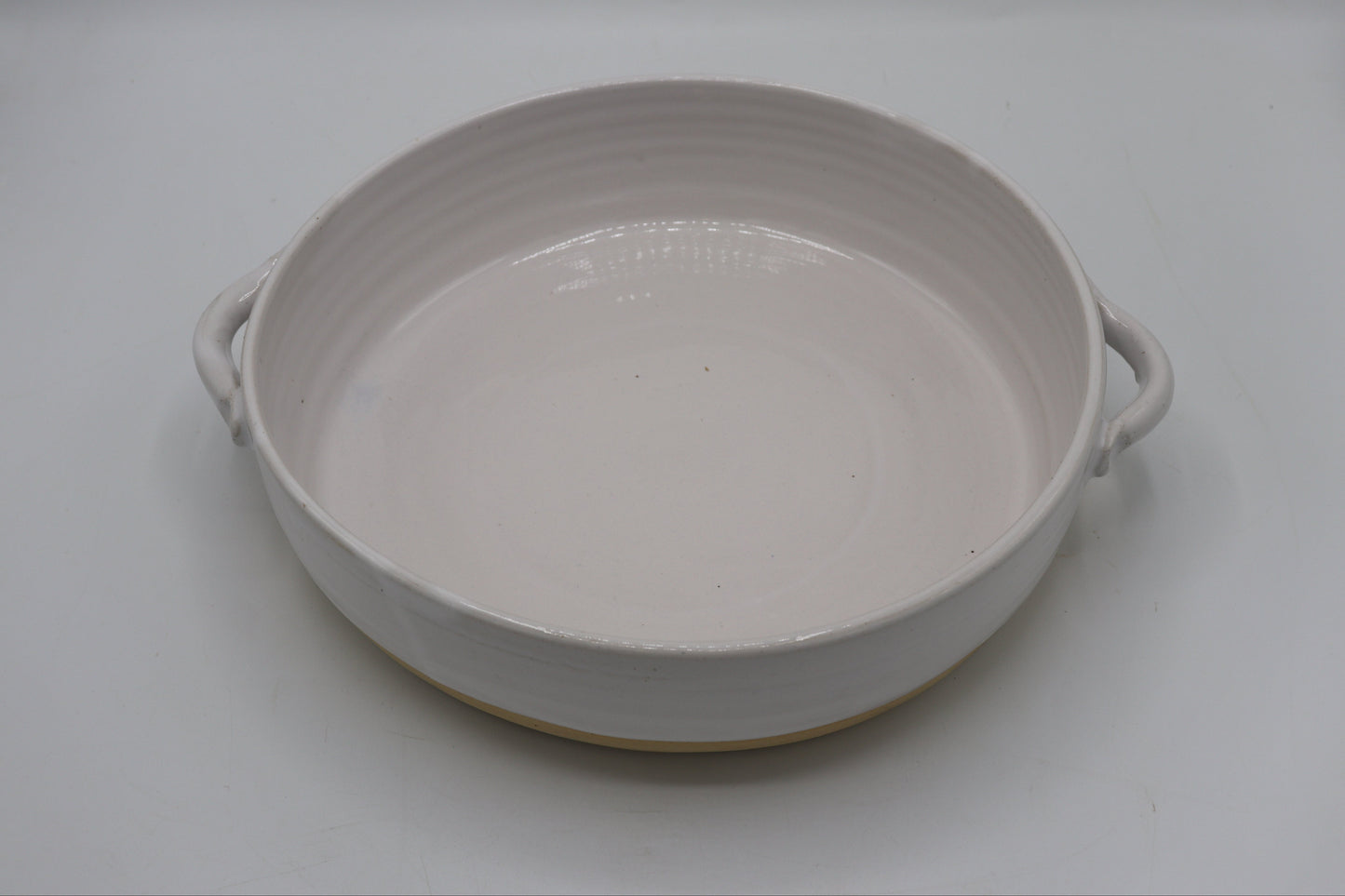 Rustic 9” ceramic casserole and salad bowl