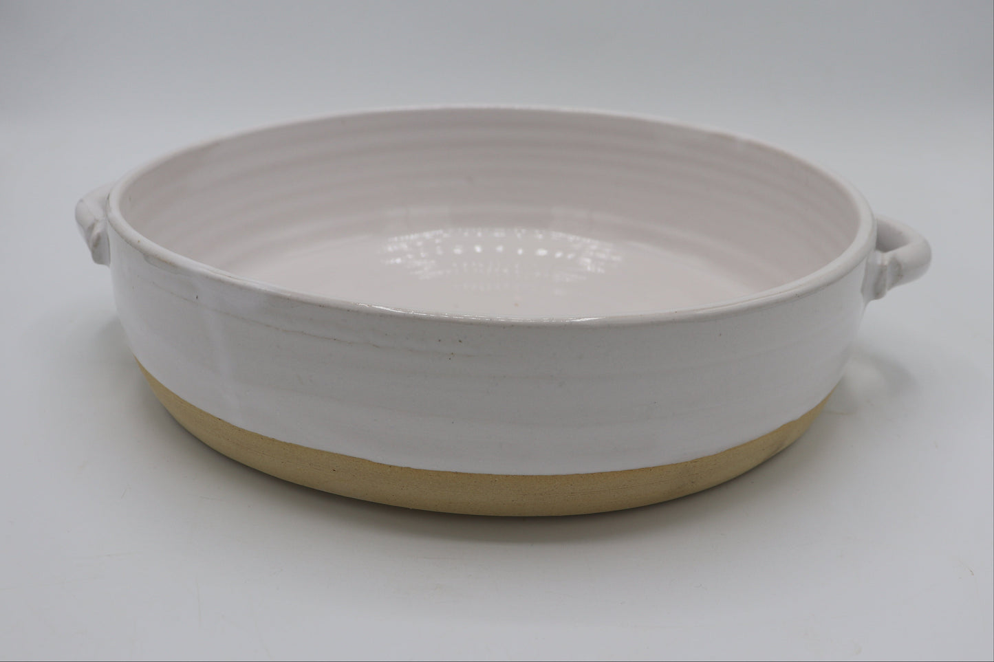 Rustic 9” ceramic casserole and salad bowl