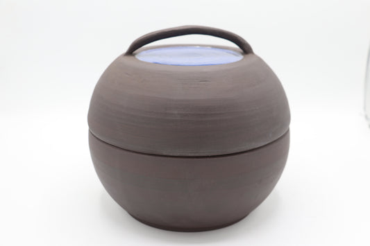 Bread pot - handmade black stoneware