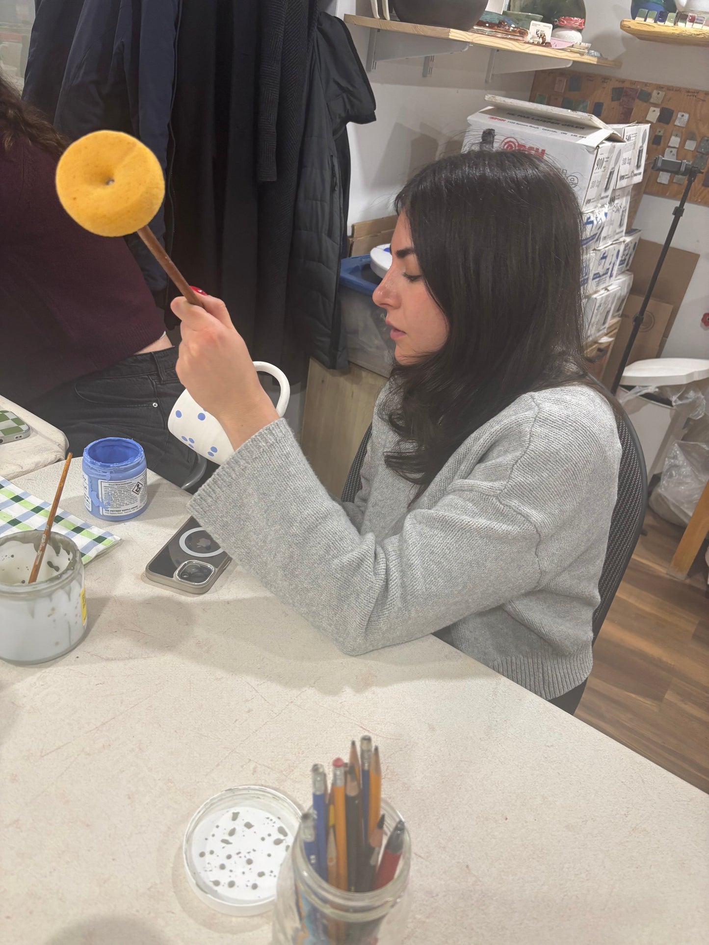 Group Paint on Pottery