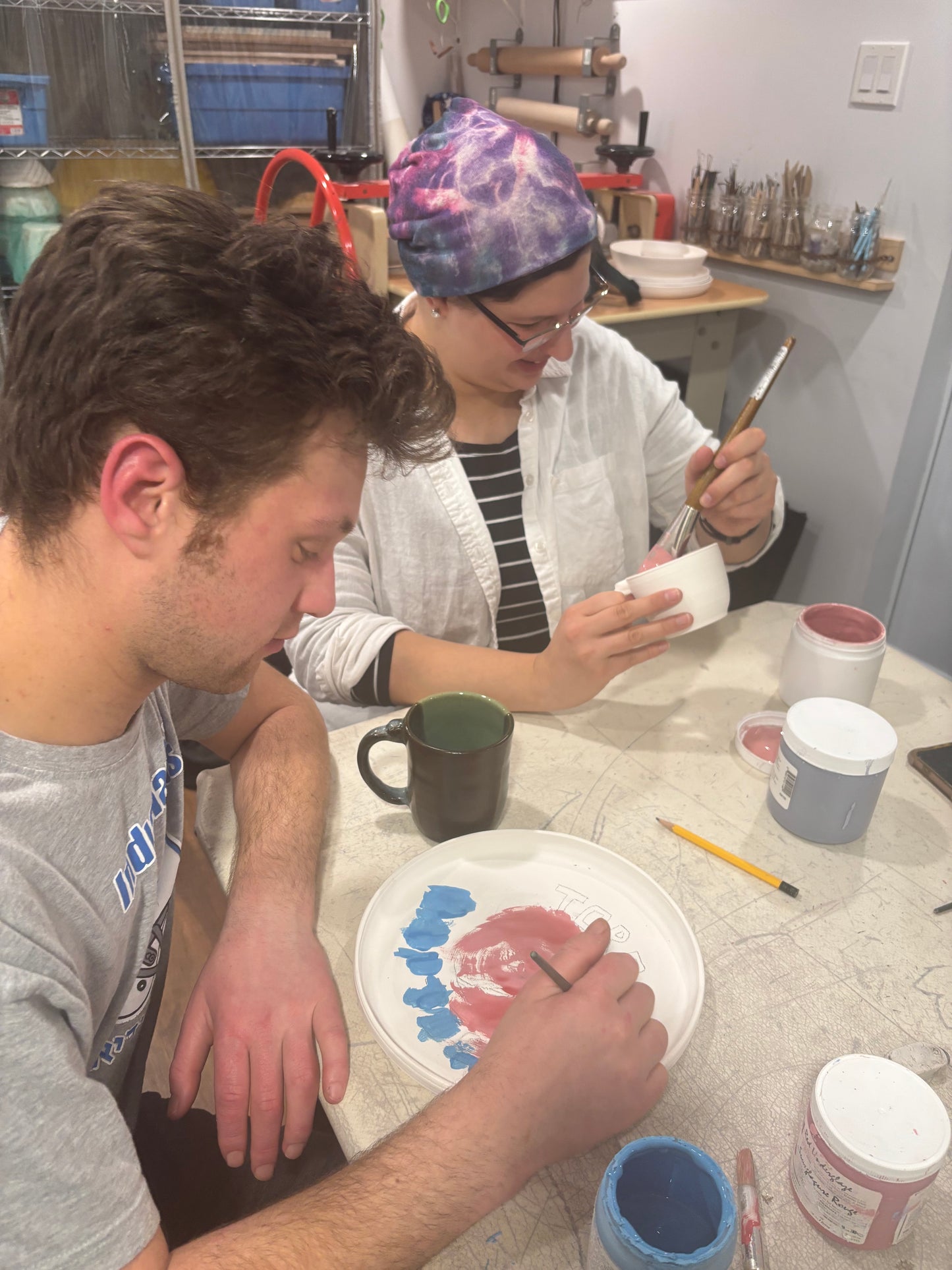 Group Paint on Pottery