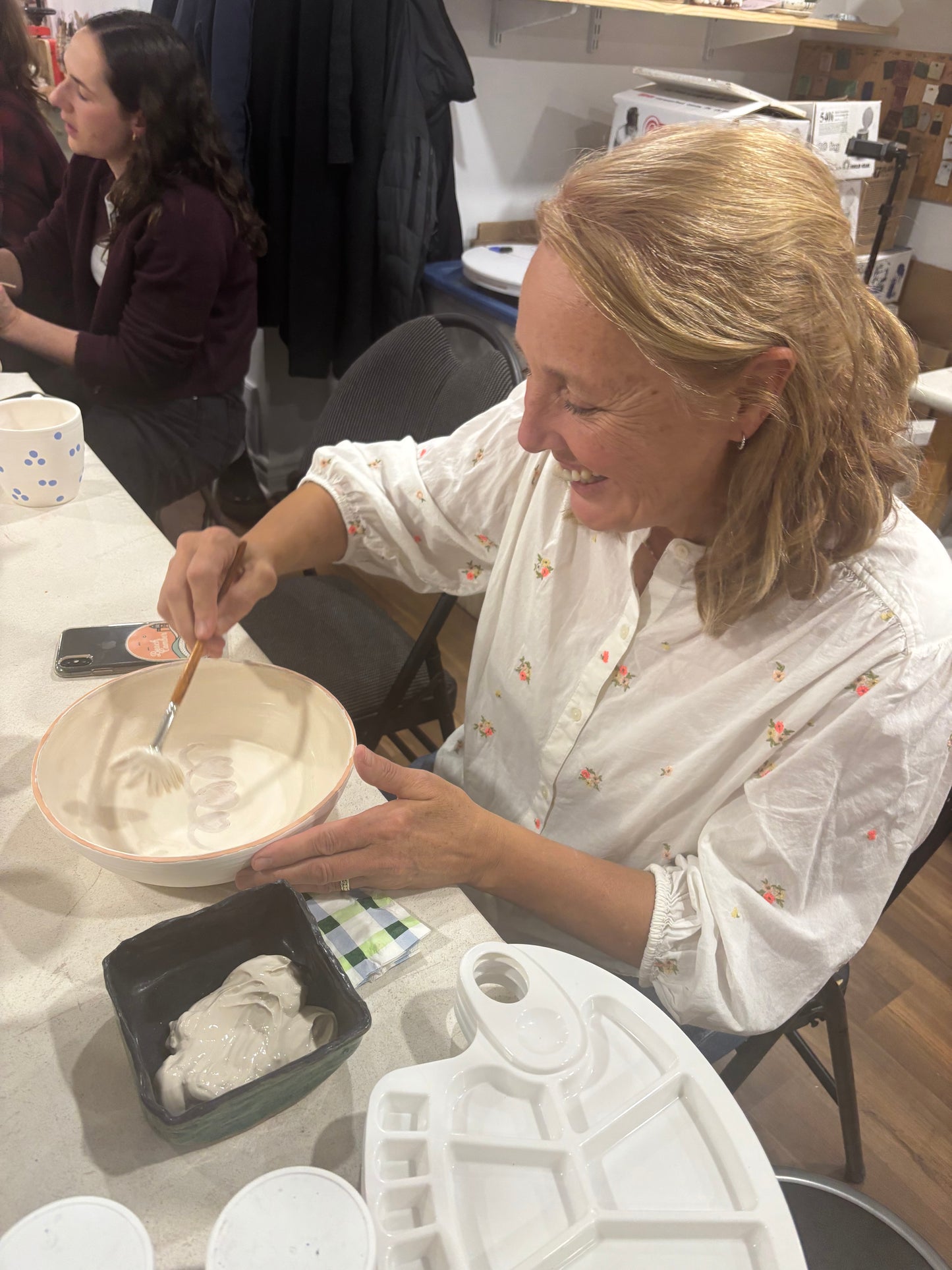 Group Paint on Pottery