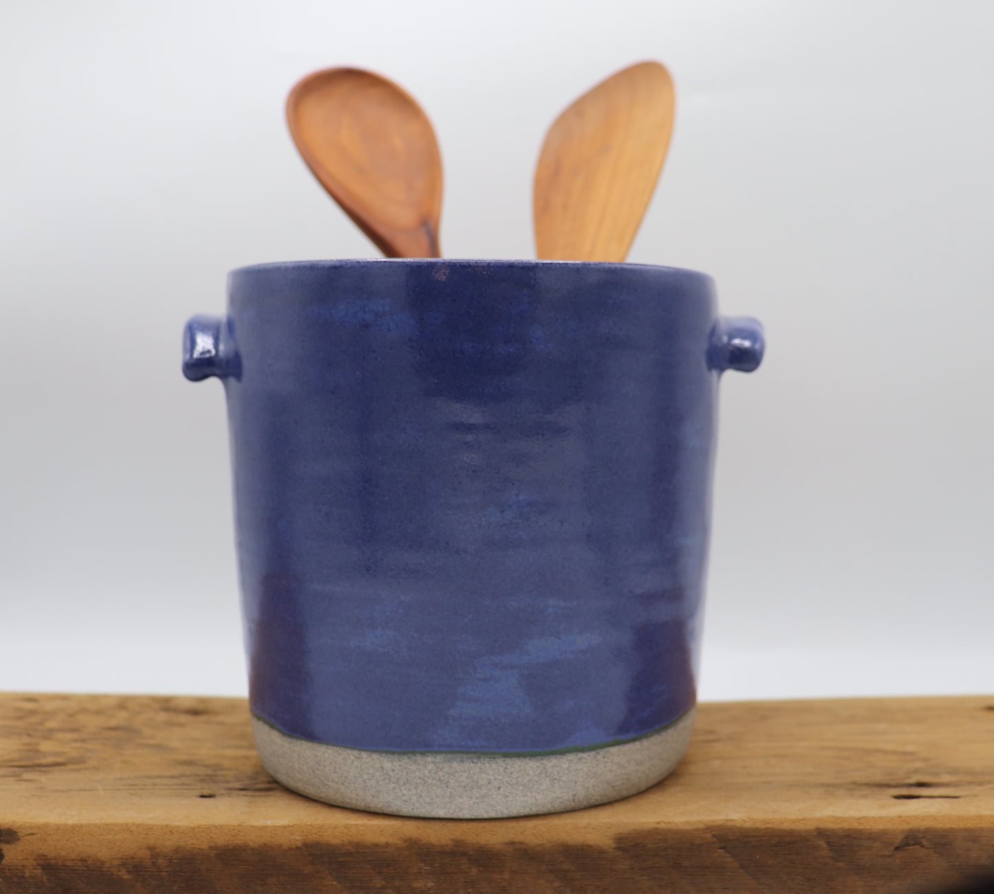 Utensil holder- grey stoneware - Color of your choice