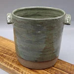 Utensil holder- grey stoneware - Color of your choice